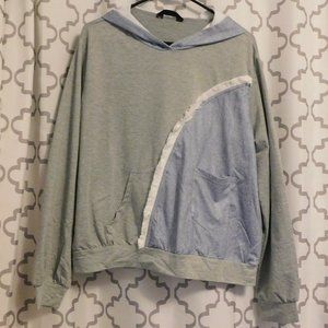 Chicme Gray & Blue Lightweight Hoodie - 2X (NWOT)